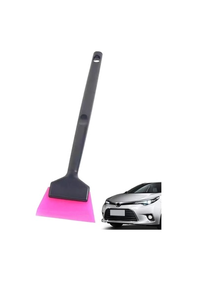 Home Mini Saplı Silikon Çekçek Ragle Cam Filmi Çekme Uygulama Aparatı 6x22cm Siyah Pembe
