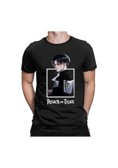 Noıssey Kırmızı Etiket Gala Titan Anime T-shirt Erkekler Model770 17121 Siyah