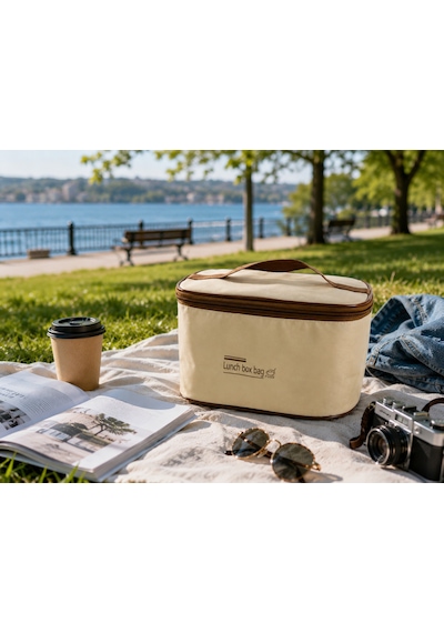 Favora 4'lü Çelik Termoslu Lunch Box Yemek Kabı Seti Bej