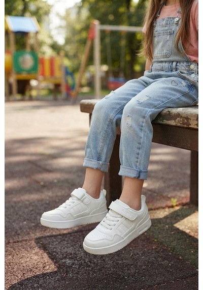 Fort Cool Foor Rahat Esnek Sneaker Kız Çocuk Spor Ayakkabı Beyaz