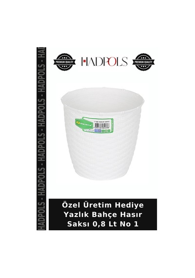 Özel Üretim Hediye Yazlık Bahçe Hasır Saksı 0,8 Lt No 1