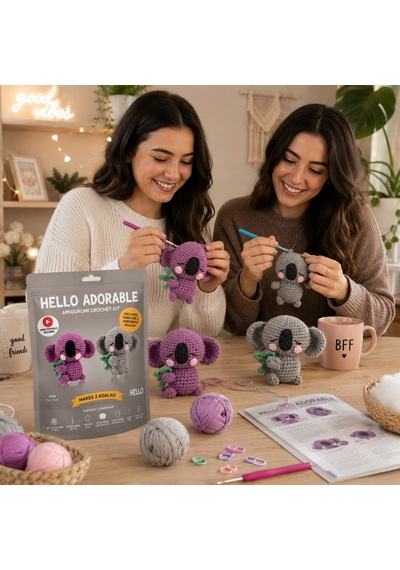 Bakgelal Hello Adorable Amigurumi Koala Yapım Kiti 2 Sevimli Koala Bff Kendin Yap Hobi Seti