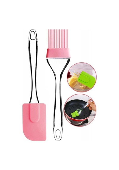 Silikon Yumurta Fırçası Ve Spatula 2'li Set Silikon Çok Renkli Diğer