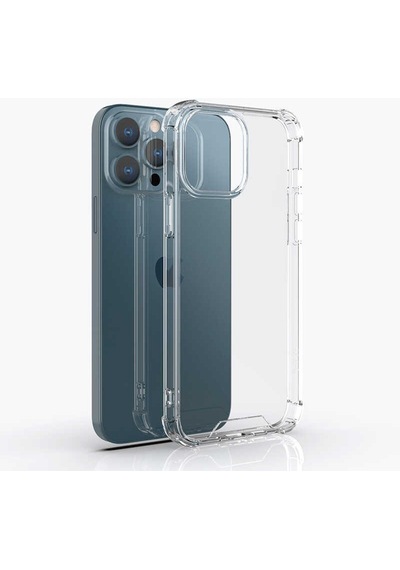 Noktaks - İphone 13 Pro Max Uyumlu Kılıf Şeffaf Koruyucu Nitro Anti Shock Silikon - Renksiz - T19180