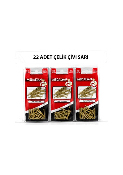 Diyarı Fırsat Dl-71 Sarı Çelik Tel Çivi 3x30 Mm 22 Adet 12'li Paket 3 x 30 MM