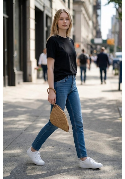 Efw Rome Handmade Hasır Clutch Çanta Krem