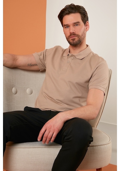 Buratti Regular Fit Pamuklu Düğmeli Erkek Polo Yaka T Shirt 5902326 Vizon