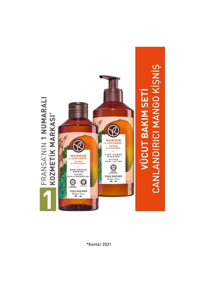 Yves Rocher Mango Kişniş Refill Duş Jeli Vücut Losyonu Seti-9916712 390 Ml Diğer