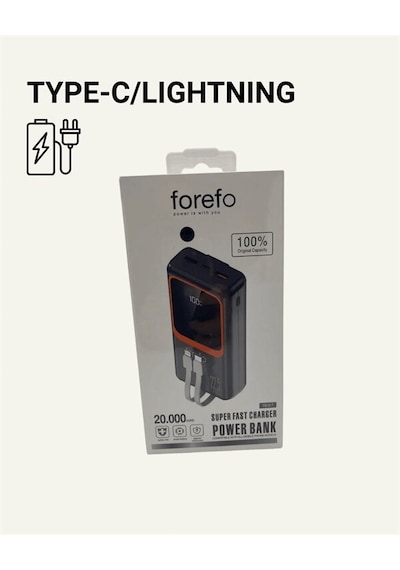 20.000 Mah Powerbank 22.5w Hızlı Şarj Çok Kablolu Dijital Göstergeli Diğer 48663054