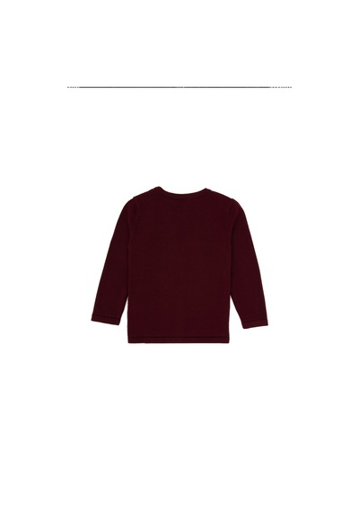 U.S. Polo Assn. Kız Çocuk Bordo Düğmeli Bisiklet Yaka Triko Hırka 50316292-VR177