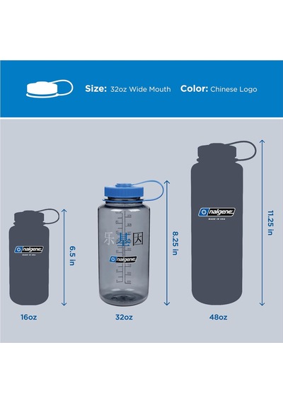 Wh Sustain Happy Gene İçecek Şişesi, Gri, 1 L
