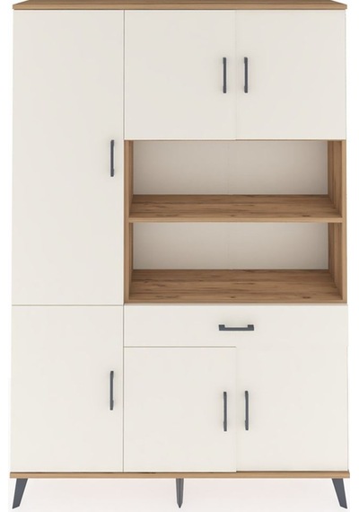 Arges Dolap 10 Raflı Tek Çekmeceli 6 Kapaklı 132x30x195 Çam-a... Çam Arges Dolap 10 Raflı Tek Çekmeceli 6 Kapaklı 132x30x195 Çam-a... Çam
