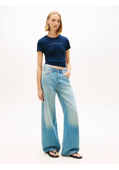 Tommy Hilfiger Tjw Dar Kesim Lineer Kadın Mavi T-shirt Dw0dw183980g0