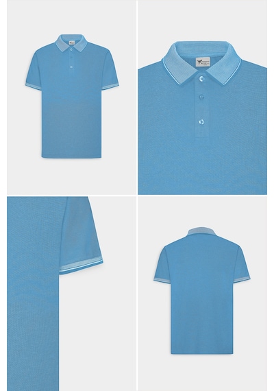 Ac&Co / Altınyıldız Classics 4A4820200047Sabm Düğmeli Polo Yaka Cepsiz Slim Fit Erkek Tişört Saks Mavisi - Beyaz Saks Mavi Ac&Co / Altınyıldız Classics 4A4820200047Sabm Düğmeli Polo Yaka Cepsiz Slim Fit Erkek Tişört Saks Mavisi - Beyaz Saks Mavi