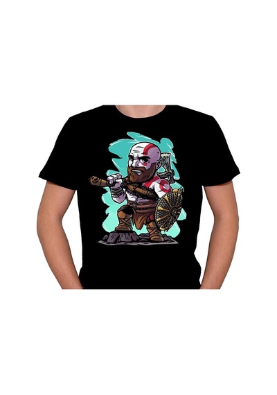 God Of War Kratos Kalkan Balta Game Tişört Unisex T-shirt 001