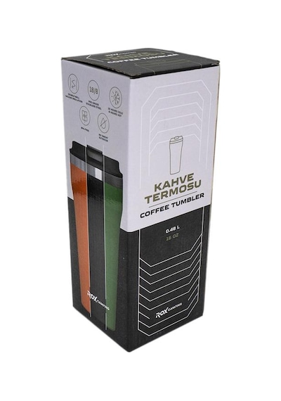 Rox Camping 0190 Kahve Termosu 0.48 Lt - Siyah Siyah