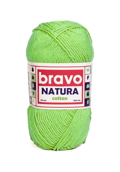Natura %100 Koton İplik 100 Gram 200 Metre Renk Kodu:803 Fıstık Yeşili