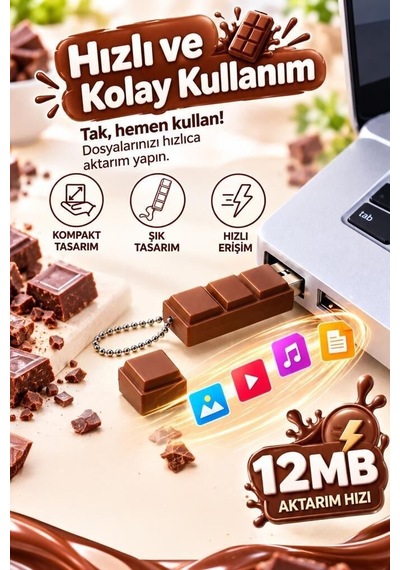 Delux Serisi Çeşit Fonksiyonel Günlük Usb Flash Bellek 64gb Usb02 Kahverengi
