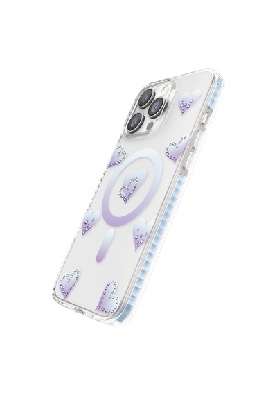 İphone 16 Pro Max Uyumlu Kılıf M-safe Şarj Özellikli Zore Paris Elvo Sert Pc Kapak Mavi