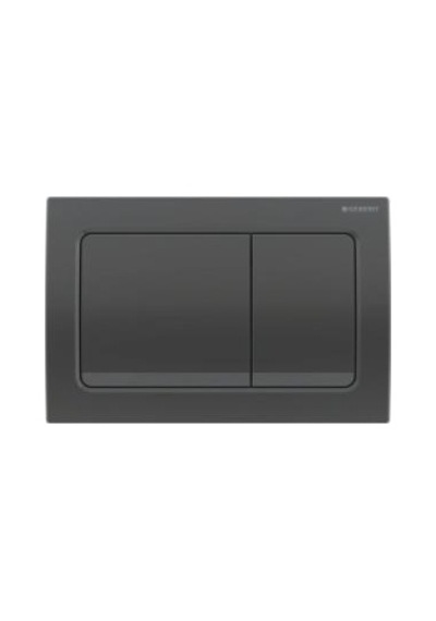Geberit Alpha30 115.055.qc.1 Kumanda Paneli, Çift Basmalı, Siyah Krom Renkli
