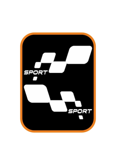 Sport Damalı Oto Sticker Beyaz 30 16 Cm