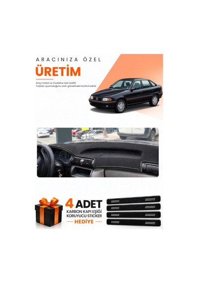 Opel Astra F Aırbagsız 1991-1997 Uyumlu Torpido Koruma Örtüsü Oto Kılıfı - Siyah
