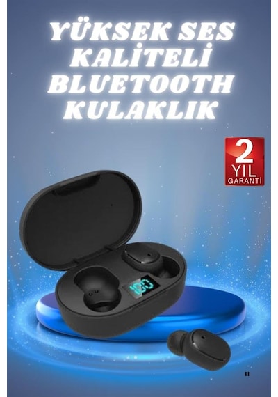 Kulaklık - 855 - Dijital Göstergeli Bluetooth Bağlantılı Kablosuz Kulak İçi Mikrofonlu - Spt-gld - Dokunmatik Kontrol