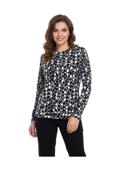 Linsolita Kadın Sıfıryaka Baskılı Bluz Bgl-st05109 Siyah