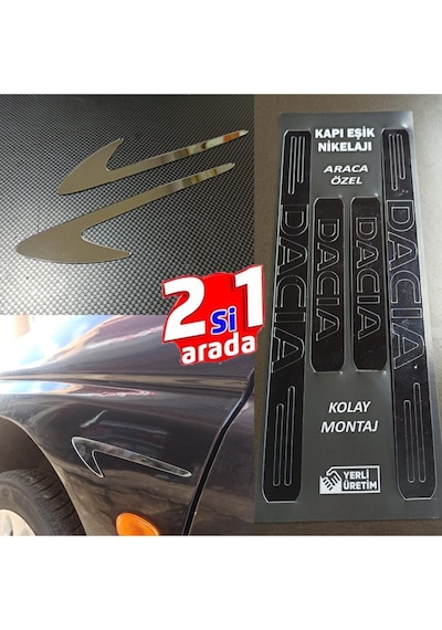 Dacia Logan Kapı Eşiği Set + Çamurluk Vent Krom Görsel