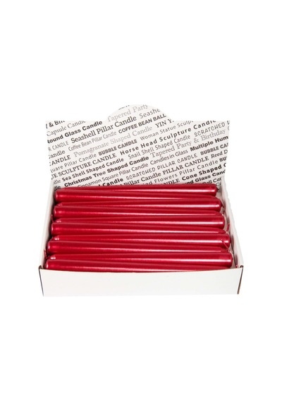 Candle Şamdan Mum Konik 2,5x25cm Metalik Kırmızı 1 Adet