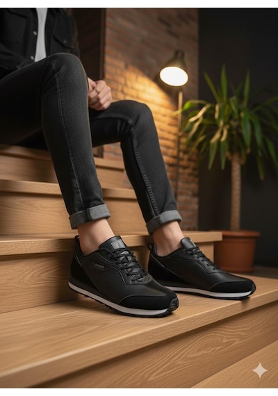 Lescon Motıva 2 Rahat Hafif Orijinal Ürün Sneakers Walkıng Spor Ayakkabı Siyah