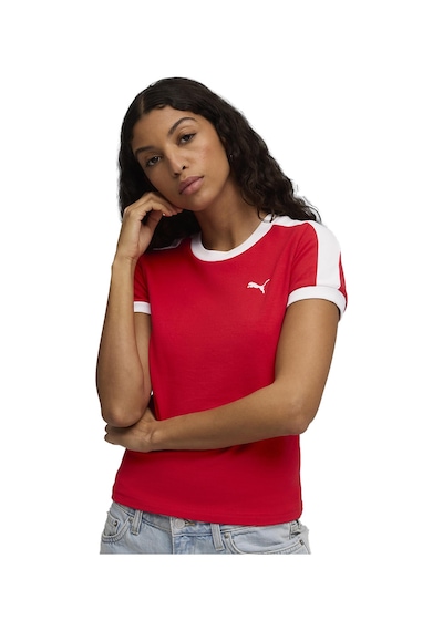 Puma T7 Kadın Kırmızı Günlük Stil T-shirt 63212911 Kırmızı