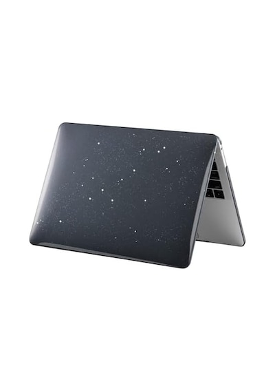 Apple MacBook Air M1 Kılıfı 13.3 İnç A2337 A2179 A1932 Uyumlu Şeffaf Simli Kristal Parlak Sert Kapak Hard