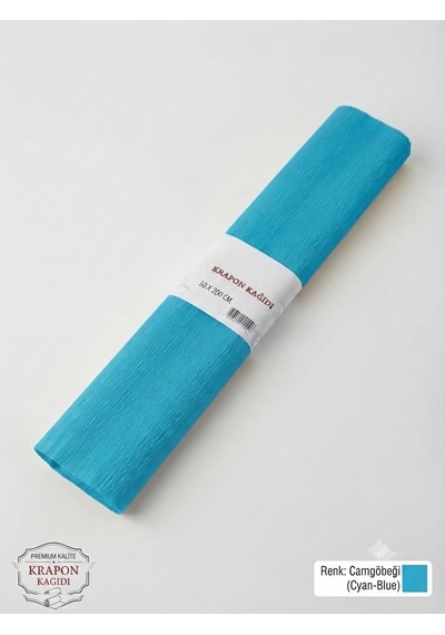 Premium Mavi Krapon Süsleme Kağıdı 50x200 Cm 60 Gr Parti, Organizasyon Ve Okul Etkinlikleri İçin 1 Adet