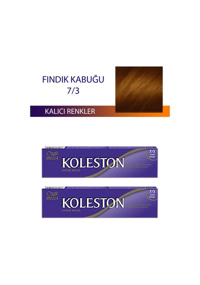Jenerik 2 Adet Single Tüp Boya Saç Boyası Fındık Kabuğu 7/3