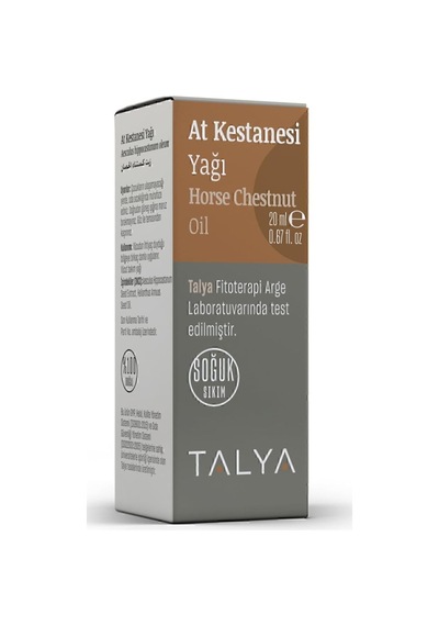 Talya At Kestanesi Yağı, Soğuk Sıkım,%100 Saf Ve Doğal, 20 Ml