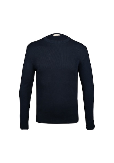Hatemoğlu Lacivert Regular Fit Bisiklet Yaka Fitilli Triko Kazak 34122024a001 005 Lacivert