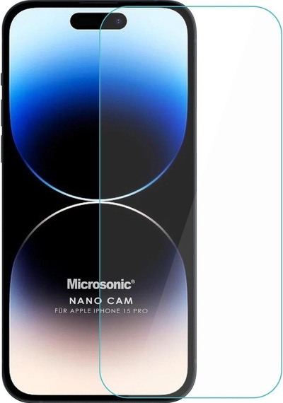 Microsonic Apple Uyumlu iPhone 15 Pro Nano Glass Cam Ekran Koruyucu