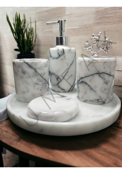 Jumeax Hasselt 7 Li Leylak Mermer Banyo Seti Leylak