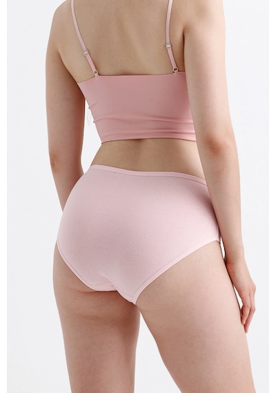 Meine Liebe Unterwäsche Pamuklu 7'li Paket Yüksek Bel Toparlayıcı Etkili Bato Külot Pembe