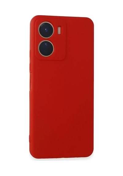Vivo Y16 Kılıf First Silikon - Kırmızı 0.2M-Çok Renkli