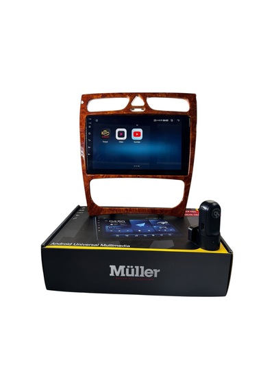 Mercedes C Class 2002-2004 Müller 4-64 Profesyonel Oem Multimedya 9"