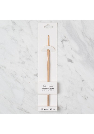 La Mia Whitewood 2.5 Mm 15.5 Cm Ahşap Yün Tığ