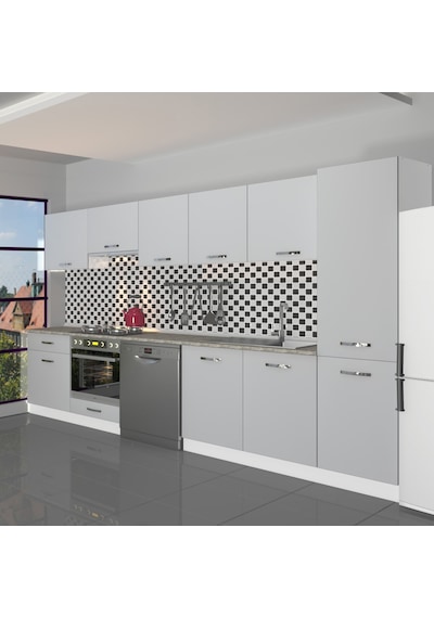 Decoraktiv Elite 325 Ankastre Fırın Modüllü Mdf Hazır Mutfak Dolabı - Tezgah Dahil - Buz Gri Açık Gri Decoraktiv Elite 325 Ankastre Fırın Modüllü Mdf Hazır Mutfak Dolabı - Tezgah Dahil - Buz Gri Açık Gri