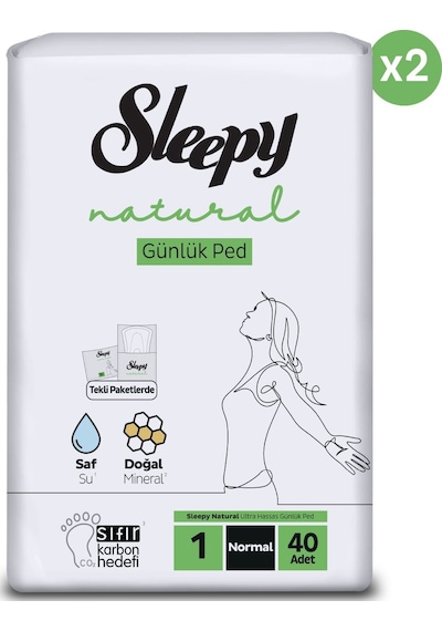 Sleepy Natural Ultra Hassas Günlük Ped Normal 80 Adet