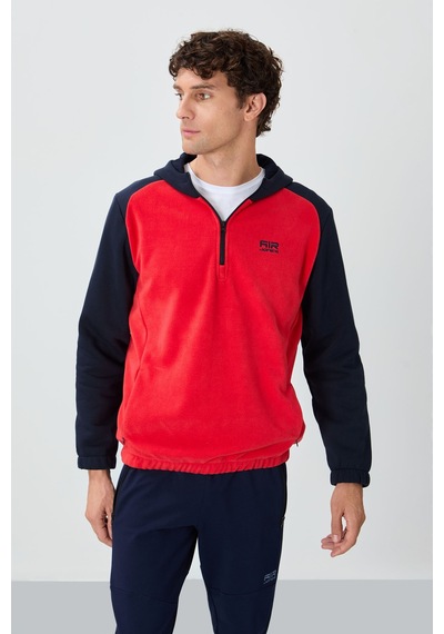 Air Jones Tommy Life Ruby Fiesta Standart Kalıp Polar Erkek Sweatshirt - 88300 Kırmızı