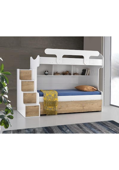Beenal Samara Ranza -3 Karyolalı Merdivenli Ranza,Yavrulu Karyola