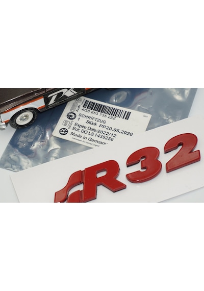 Dk Tuning Volkswagen Golf Polo Kırmızı R32 Mk4 Mk5 Bagaj Yazı Arma Arka Bagaj Arması