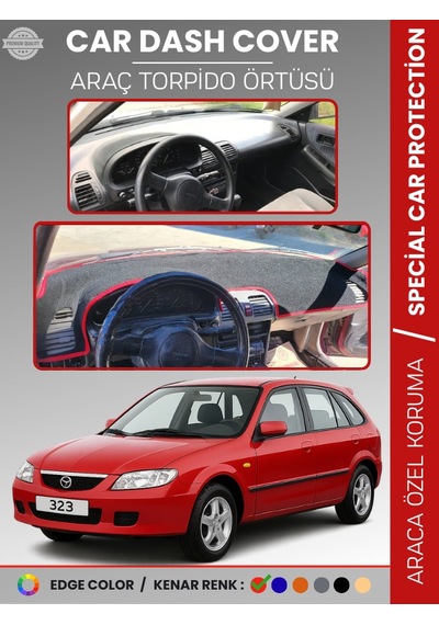 Mazda 323 Bj Hatchback 1998-2003 Torpido Örtüsü Panel Koruma Torpido Koruma Tam Uyum Uv Koruma - 187 Stiloto