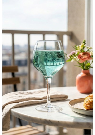 LAV Ella Cam Goblet 6'lı 440 ml Ayaklı (Şarap Kadehi , Kokteyl Bardağı)